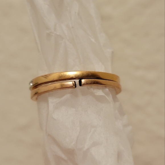 Swarovski Crystal Rose Gold Ring Set Pink Heart - Picture 3 of 5